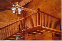 Red cedar stair rails and post