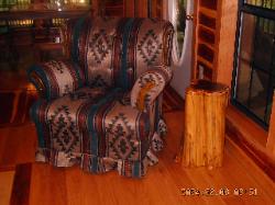 Red cedar stump table